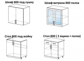 Кухонный гарнитур Лиза-1 (1600) МиФ в Североуральске - severouralsk.mebel-e96.ru