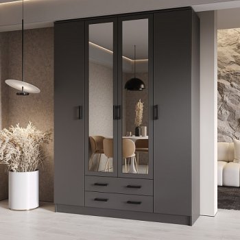 Шкаф Квадро 1600 мм Графит (Эра) в Североуральске - severouralsk.mebel-e96.ru