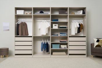 Гардеробная/шкаф 3200 мм Ларго №2 открытая Кашемир (Миф) в Североуральске - severouralsk.mebel-e96.ru