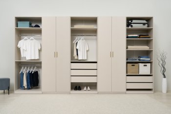 Гардеробная/шкаф 4000 мм Ларго №4 Кашемир (Миф) в Североуральске - severouralsk.mebel-e96.ru