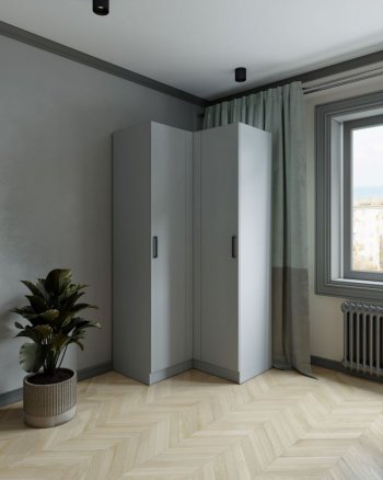 Шкаф угловой Ларс (угол прямой), Серый камень (Микон) в Североуральске - severouralsk.mebel-e96.ru