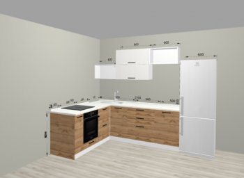 Угловой кухонный гарнитур Санвут 1516х2100 мм в Североуральске - severouralsk.mebel-e96.ru