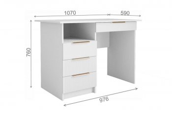 Стол Лавис СТД 1070.1 белый/белый софт (ДСВ) в Североуральске - severouralsk.mebel-e96.ru