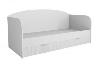 Кровать Лавис ДКД 2000.1 с ящиками белый софт (ДСВ) в Североуральске - severouralsk.mebel-e96.ru