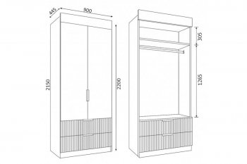 Набор детской мебели Лавис модульный белый софт (ДСВ) в Североуральске - severouralsk.mebel-e96.ru