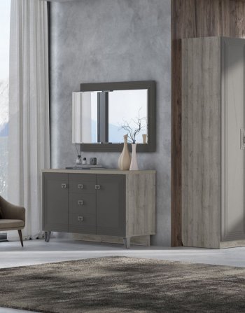 Спальный гарнитур Лежер модульный, холст вулканический (СанТан) в Североуральске - severouralsk.mebel-e96.ru