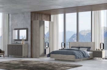 Спальный гарнитур Лежер модульный, холст вулканический (СанТан) в Североуральске - severouralsk.mebel-e96.ru