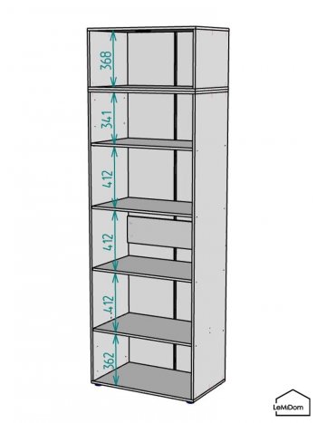 Шкаф с антресолью 800 мм Linnea MHR-2A-2 2450х800х510 (ДВ-М 11.1.25) в Североуральске - severouralsk.mebel-e96.ru