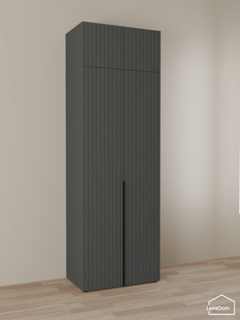 Шкаф с антресолью 800 мм Linnea MHR-2A-2 2450х800х510 (Графит-М 11.1.25) в Североуральске - severouralsk.mebel-e96.ru