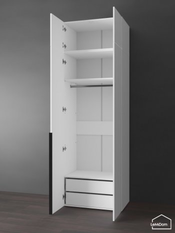 Шкаф с антресолью 800 мм Linnea MHR-2A-3 2450х800х510 (Белый-М 11.1.2) в Североуральске - severouralsk.mebel-e96.ru