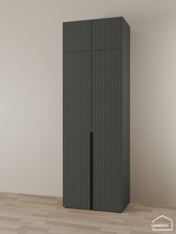 Шкаф с антресолью 800 мм Linnea MHR-2A-3 2450х800х510 (Графит-М 11.1.25) в Североуральске - severouralsk.mebel-e96.ru
