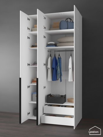 Шкаф с антресолью 1200 мм Linnea MHR-3A-2 2450х1200х510 (Белый-М 11.1.2) в Североуральске - severouralsk.mebel-e96.ru