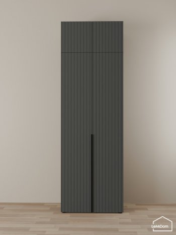 Шкаф с антресолью 800 мм Linnea MHR-2A-1 2450х800х510 (Графит-М 11.1.25) в Североуральске - severouralsk.mebel-e96.ru