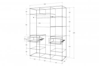 Шкаф 1600 мм Лиана графит (Зарон) в Североуральске - severouralsk.mebel-e96.ru