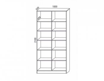 Шкаф распашной 1000 мм М6-2.4 Б+Б 100 (М6) в Североуральске - severouralsk.mebel-e96.ru
