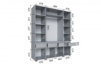 Шкаф 2000 мм Мерида серый камень/графит (Микон) в Североуральске - severouralsk.mebel-e96.ru