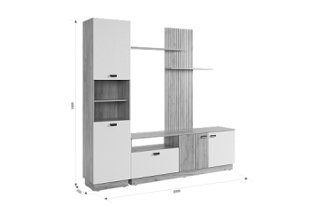 Стенка Моди К1 (Мебельсон) в Североуральске - severouralsk.mebel-e96.ru