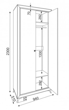 Шкаф 2-х дверный Саванна М25 (Риннер) в Североуральске - severouralsk.mebel-e96.ru