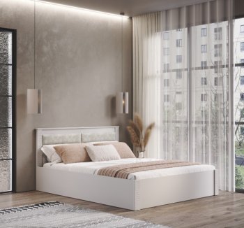 Кровать с подъемным механизмом Монако КР-16 Кашемир (БТС) в Североуральске - severouralsk.mebel-e96.ru