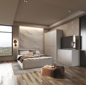 Спальный гарнитур Монако Кашемир (модульный) (БТС) в Североуральске - severouralsk.mebel-e96.ru