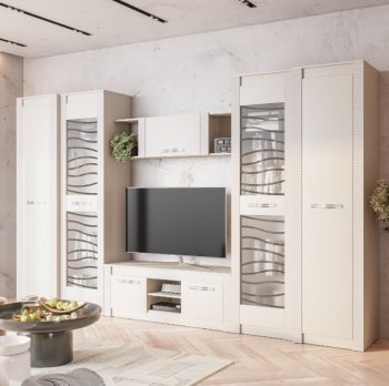 Стенка Монако Кашемир комп.4 (модульная) (БТС) в Североуральске - severouralsk.mebel-e96.ru