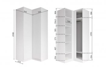 Угловой шкаф Мори белый (ДСВ) в Североуральске - severouralsk.mebel-e96.ru