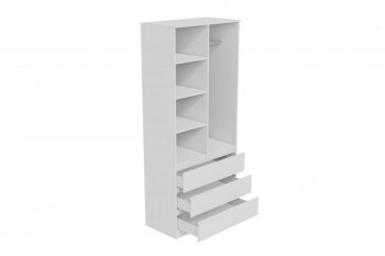 Шкаф 900 мм Мори 900.2 белый высота 2100 мм (ДСВ) в Североуральске - severouralsk.mebel-e96.ru