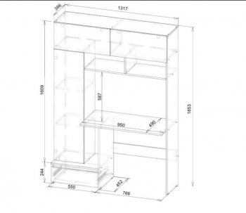 Стол компьютерный Некст-1 (СВ) в Североуральске - severouralsk.mebel-e96.ru