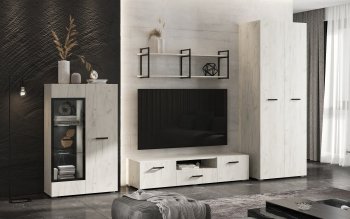 Стенка Нэнси new крафт белый (Миф) в Североуральске - severouralsk.mebel-e96.ru