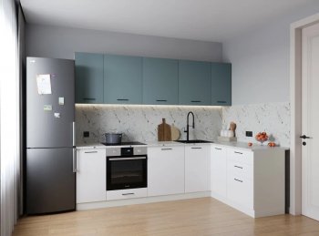 Кухонный гарнитур угловой Ниагара МДФ/ЛДСП 2600*1600 мм (Санвут) в Североуральске - severouralsk.mebel-e96.ru