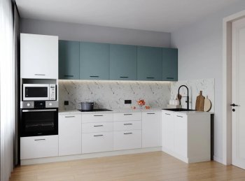 Угловой кухонный гарнитур Ниагара 3200*1400 мм МДФ/ЛДСП Sanvut в Североуральске - severouralsk.mebel-e96.ru