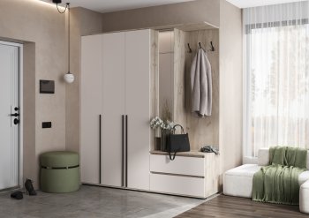 Прихожая Норд+Шкаф 1200, крафт серый/кашемир (Миф) в Североуральске - severouralsk.mebel-e96.ru