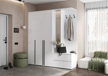 Прихожая Норд+Шкаф 1200, белый (Миф) в Североуральске - severouralsk.mebel-e96.ru