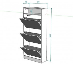 Обувница W10 (Графит) в Североуральске - severouralsk.mebel-e96.ru