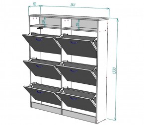 Обувница W17 (ЯАС) в Североуральске - severouralsk.mebel-e96.ru