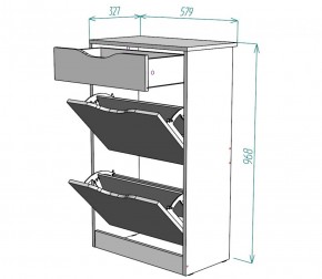 Обувница W22 (ДМ) в Североуральске - severouralsk.mebel-e96.ru