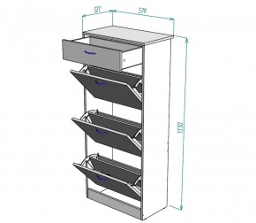 Обувница W23 (ЯАС) в Североуральске - severouralsk.mebel-e96.ru