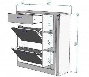 Обувница W35 (Белый) в Североуральске - severouralsk.mebel-e96.ru