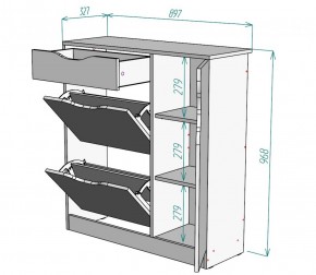 Обувница W36 (Белый) в Североуральске - severouralsk.mebel-e96.ru