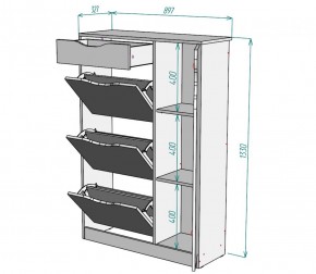 Обувница W44 (ЯАС) в Североуральске - severouralsk.mebel-e96.ru