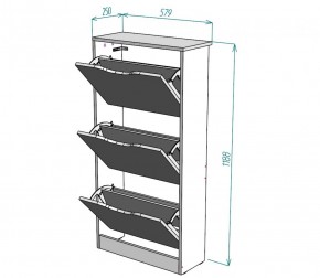 Обувница W8 (Графит) в Североуральске - severouralsk.mebel-e96.ru