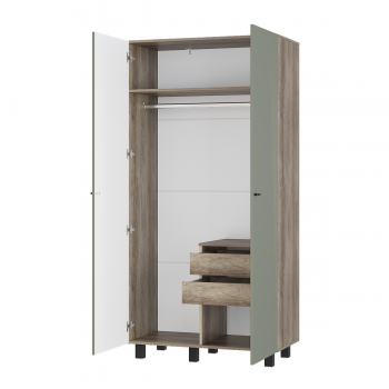Стенка Олива комп.3 эвкалипт софт (БТС) в Североуральске - severouralsk.mebel-e96.ru