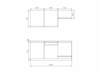 Кухонный гарнитур 1800 мм Ольвия-8 (Росток) в Североуральске - severouralsk.mebel-e96.ru