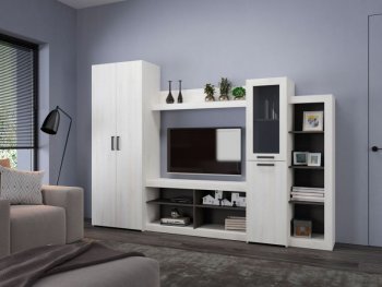 Стенка OSKAR4 сосна белая (Генезис) в Североуральске - severouralsk.mebel-e96.ru