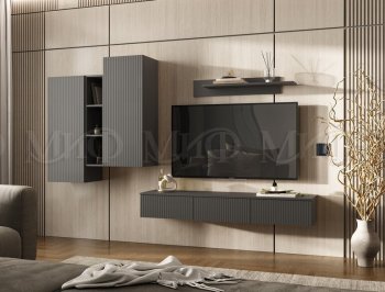 Стенка Оскар комп.2 графит (Миф) в Североуральске - severouralsk.mebel-e96.ru