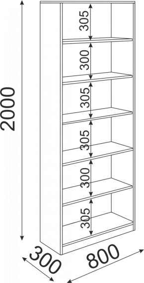 Стеллаж 800 Остин Модуль 08 (Риннер) в Североуральске - severouralsk.mebel-e96.ru