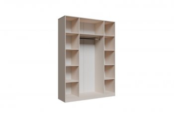 Шкаф 1600 мм Пальма с антресолью, Сатин (ДСВ) в Североуральске - severouralsk.mebel-e96.ru