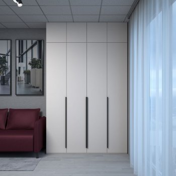 Шкаф 1600 мм Пальма с антресолью, Сатин (ДСВ) в Североуральске - severouralsk.mebel-e96.ru