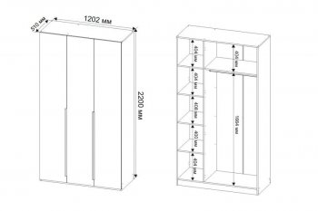 Шкаф 1200 мм Пальма с антресолью, Сатин (ДСВ) в Североуральске - severouralsk.mebel-e96.ru