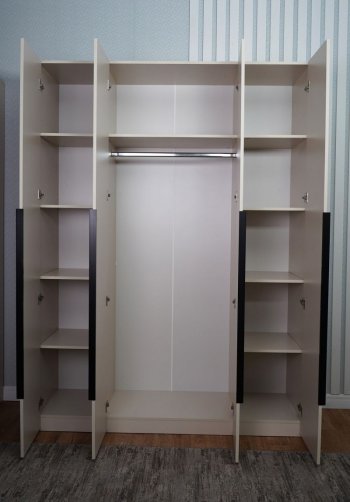 Шкаф 1600 мм Пальма с антресолью, Сатин (ДСВ) в Североуральске - severouralsk.mebel-e96.ru